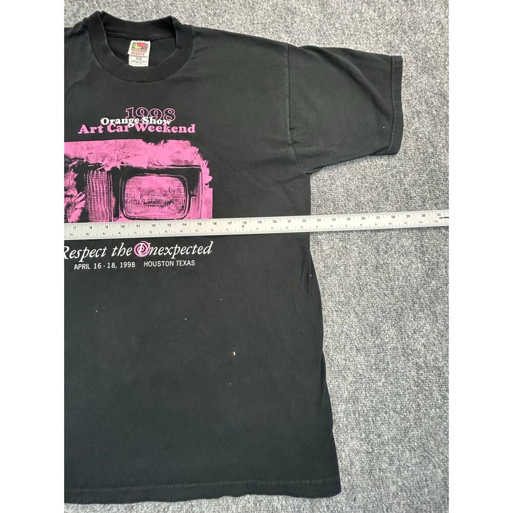 Vintage 1998 Houston Art Car Weekend T Shirt XL Black Fruit of the Loom USA Tee - Picture 10 of 10